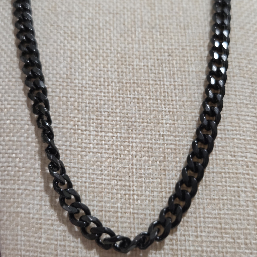 Black Titanium Chain Necklace